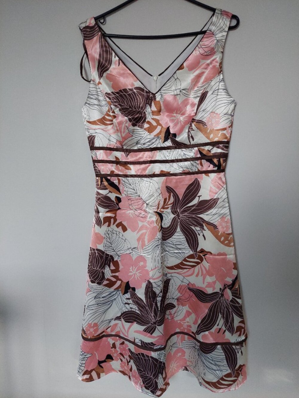 JOLIBEL Tropical Flower Print Sleeveless Dress (Size M/8)